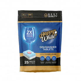 قرص ظرفشویی هپی وایت 25 عددی