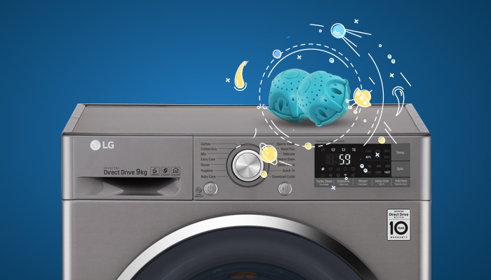 استفاده از توپ ماشین لباسشویی