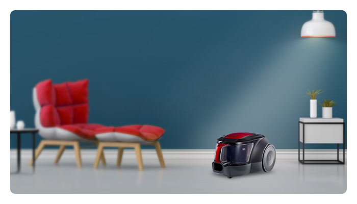 مرحله چرخش هوا در جاروبرقی مخزنی ال جی