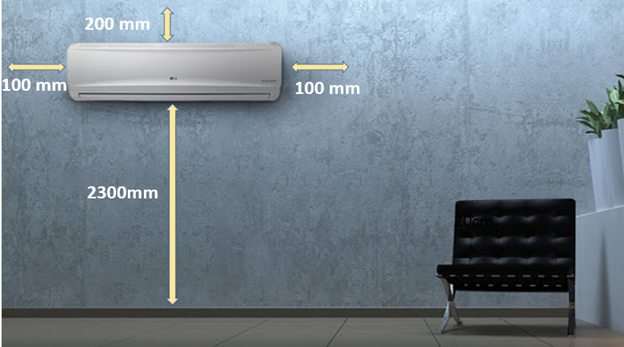 بهترین ارتفاع برای نصب پنل کولر گازی