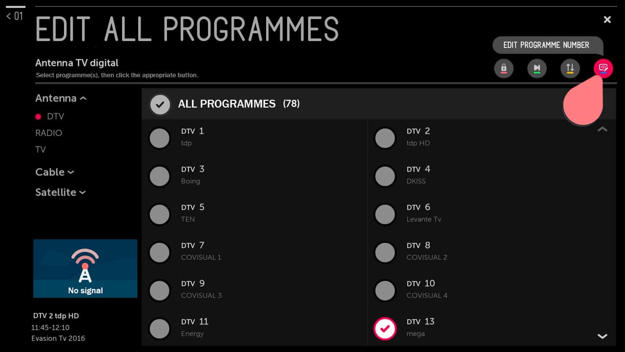 ویرایش کانالها