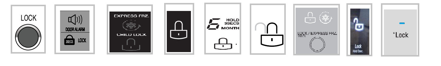 گزینه قفل کودک ساید بای ساید ال جی&nbsp;