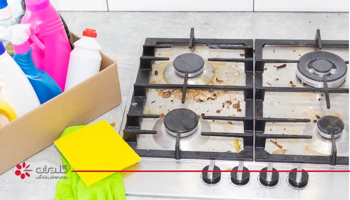 مناسب&zwnj;ترین روش تمیز کردن اجاق گاز