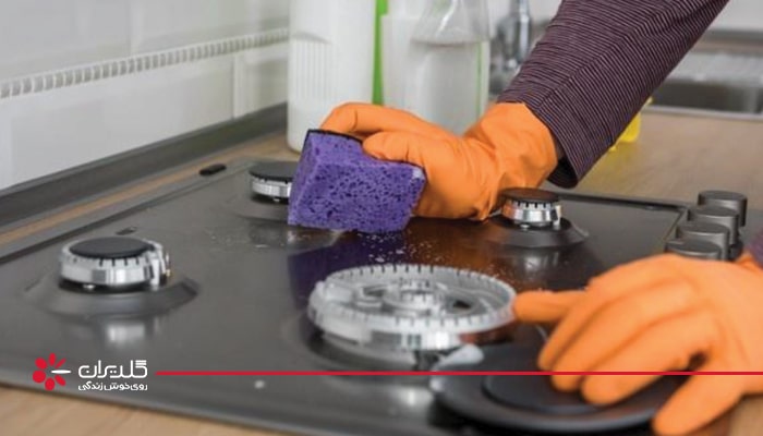پاک کردن اجاق گاز استیل