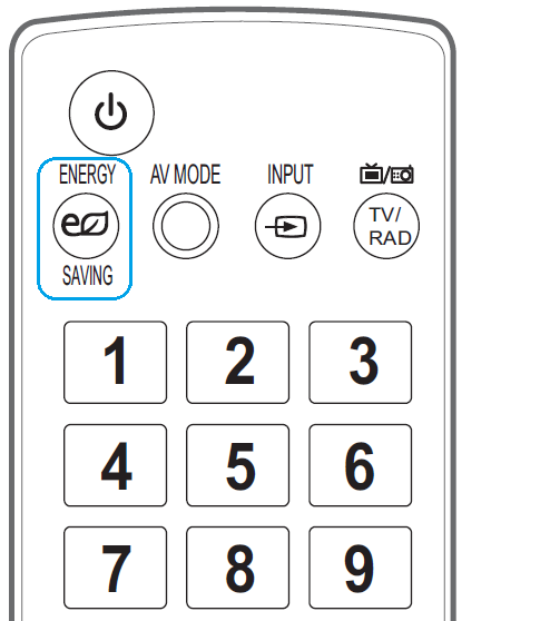 کنترل معمولی تلویزیون LG