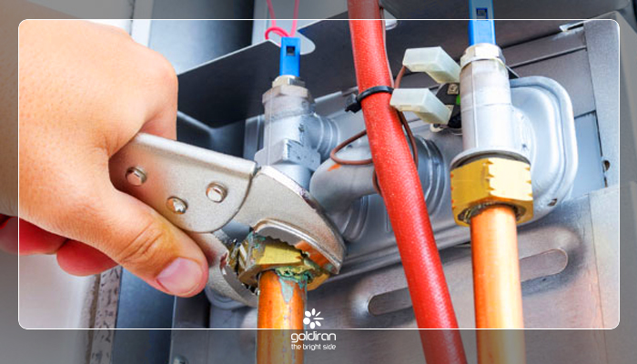 کم بودن شعله شمعک آبگرمکن