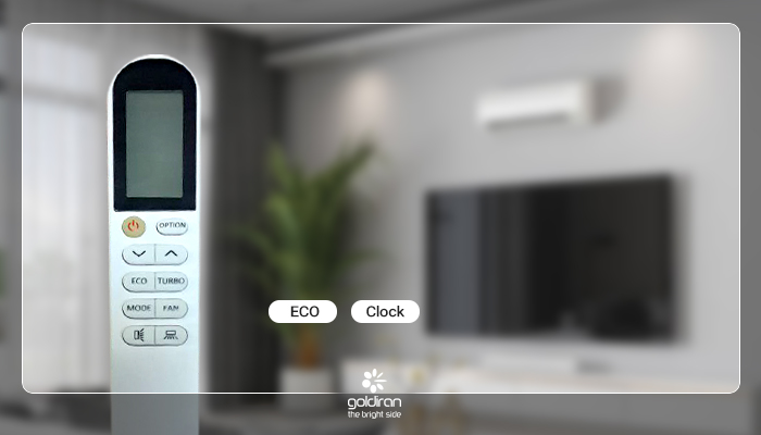 عملکرد دکمه در راهنمای کنترل کولر گازی جی پلاس ECO