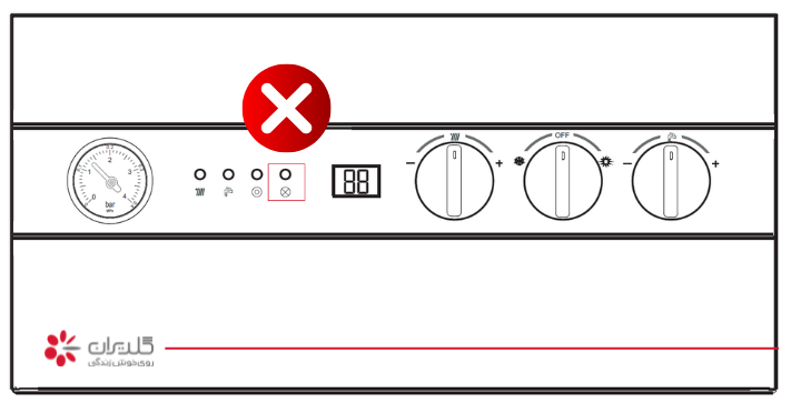 قرمز شدن چراغ پکیج